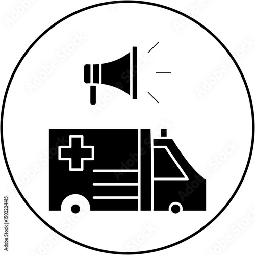 ambulance speaker icon design