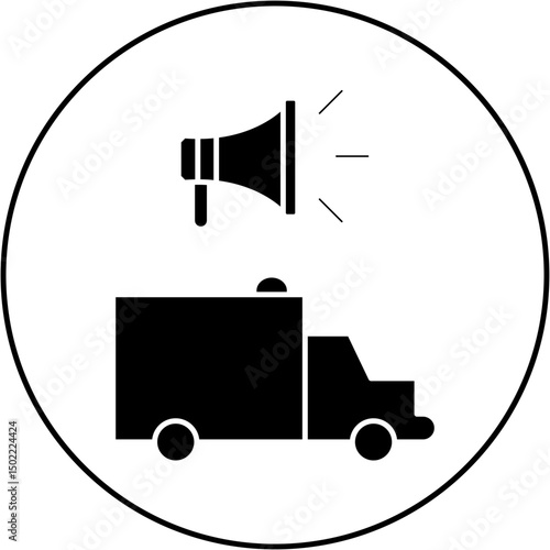 ambulance speaker icon design