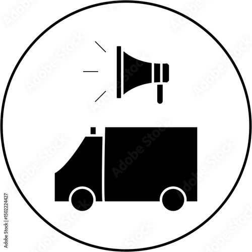 ambulance speaker icon design