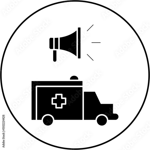 ambulance speaker icon design