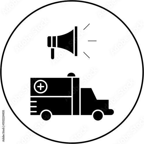 ambulance speaker icon design