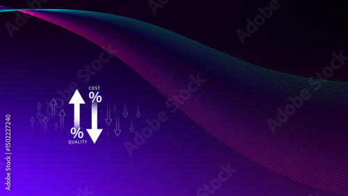 Tableau sur toile Cost and quality control concept