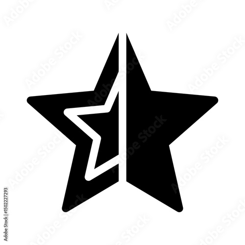 half star glyph icon