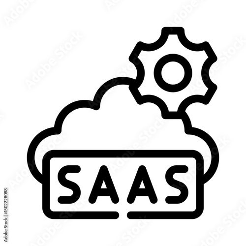 cloud mobile line icon