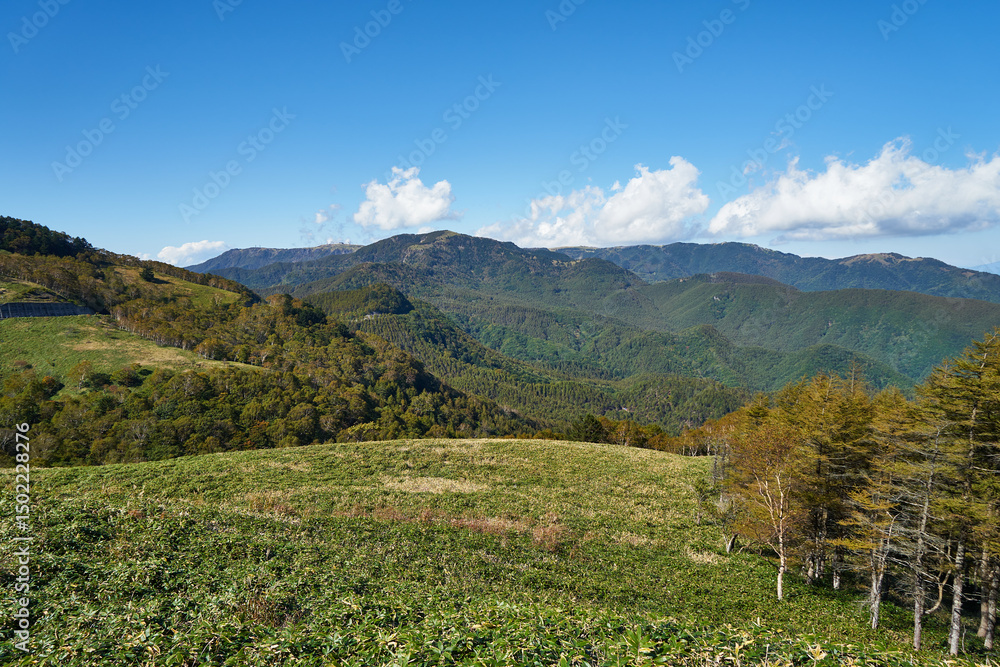 Fototapeta premium 長野県 ビーナスライン 三峰大展望台からの景色 