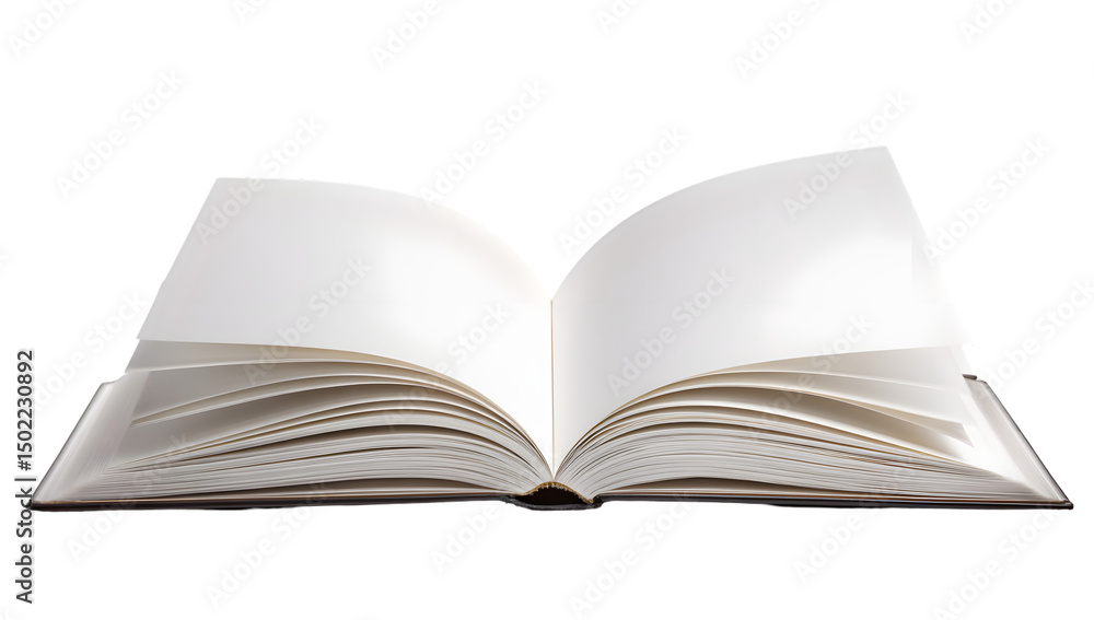 Open book with blank pages for reading Open book with blank pages for reading
