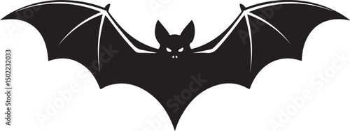 Halloween bat line art silhouette vector illustration