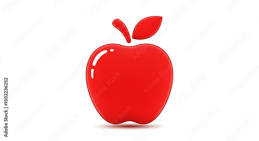 Obraz premium red apple icon