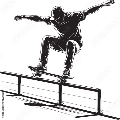 silhouette of a skateboarder