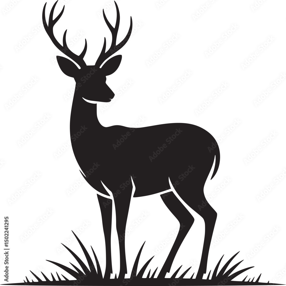 Fototapeta premium deer silhouette vector