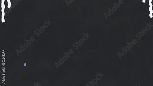 どんより落ち込んで汗が垂れる漫画の白い垂れ線背景