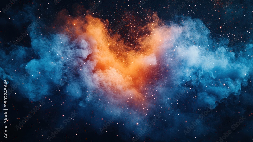 Fototapeta premium celestial canvas a captivating cosmic dance of light and nebulous colors evoking wonder and imagination in the vast expanse of the universe and dreamscape