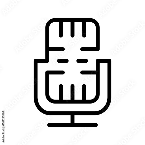Ribbon mic thinline icon for audio recording, ideal for music or broadcast use.