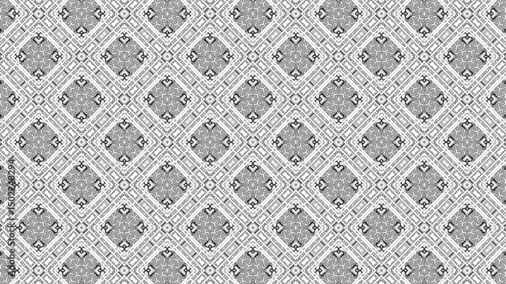 Fototapeta premium Geometric abstract organic seamless pattern vector design.