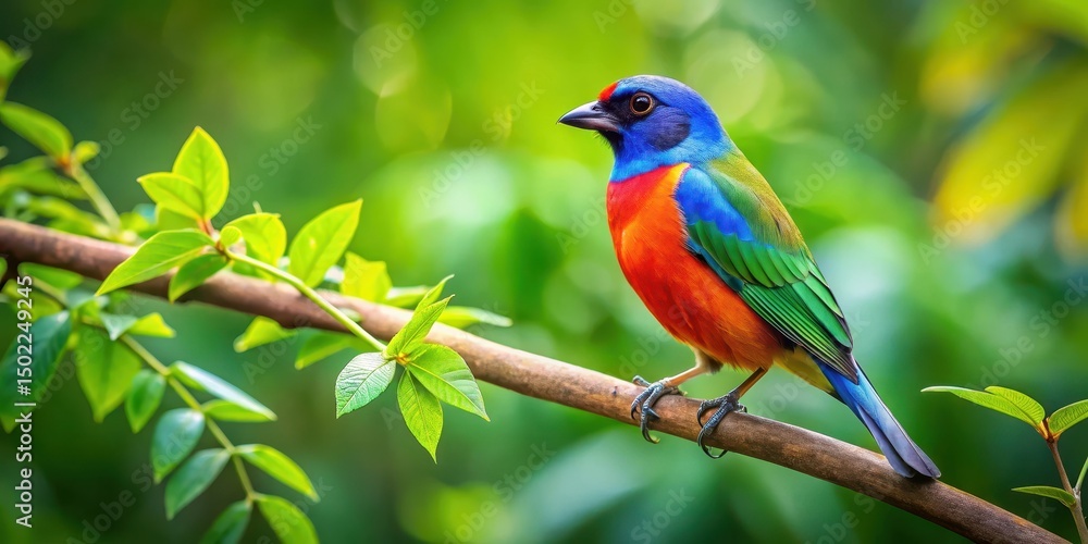 Vibrant Bird on Lush Green Tree Branch, natural scenery, wildlife photography, natural scenery Vibrant Bird on Lush Green Tree Branch, natural scenery, wildlife photography, natural scenery
