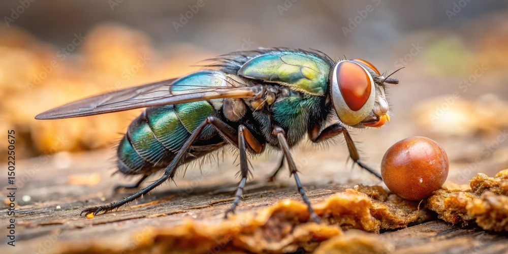 A blow fly lays eggs on a decaying carcass, nature images, decomposition, nature images, decomposition A blow fly lays eggs on a decaying carcass, nature images, decomposition, nature images, decomposition