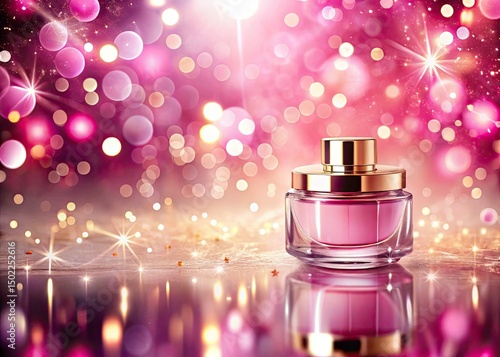 Pink Bokeh Background, Glowing Lights, Product Photography, Floating Particles, Sparkle, Shine, Elegant, Soft, Pretty, Feminine