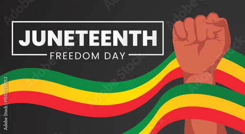 Juneteenth celebrate graphic illustration design