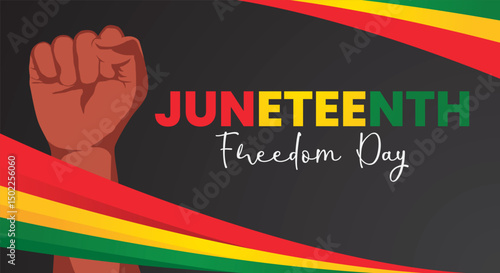 Juneteenth Freedom Day background template Holiday concept