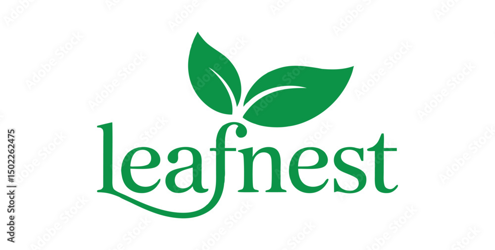 Fototapeta premium TalentSeed Green Leaf Nest Logo Design