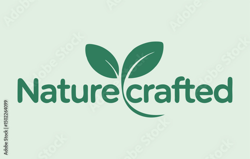 Nature Crafted Leaf Logo Design