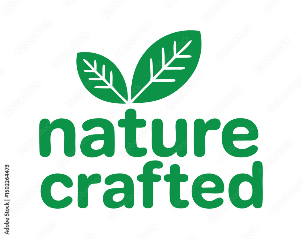 Fototapeta premium Nature Crafted Leaf Logo Design