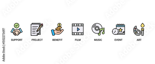 Waterfall banner web icon set vector illustration concept with icon of requirements, design, develop, test and deploy icons infographics symbol background