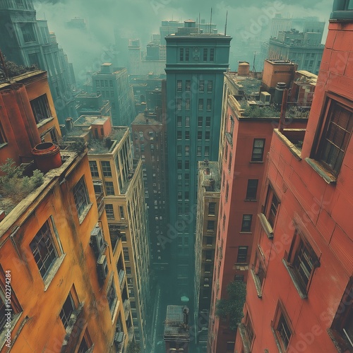 new york city manhattan,generative ai illustration