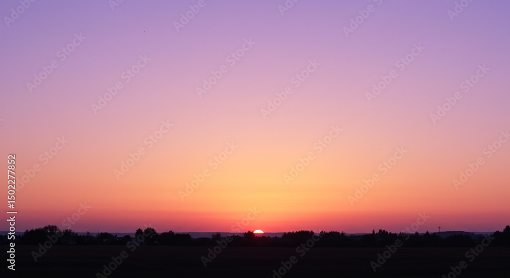 Fiery Sunrise: Red and Orange Horizon Glow Fiery Sunrise: Red and Orange Horizon Glow