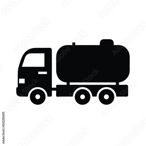 Tanker Truck Silhouette Clip Art for Print