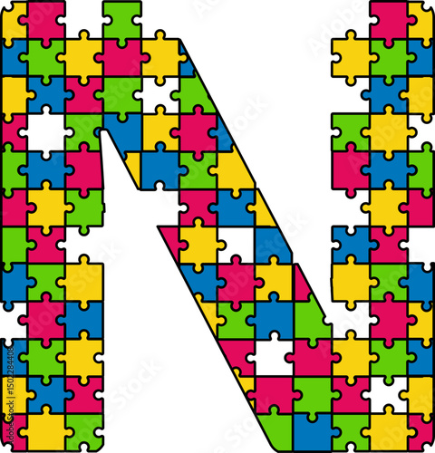 Puzzle Jigsaw Alphabet Letter