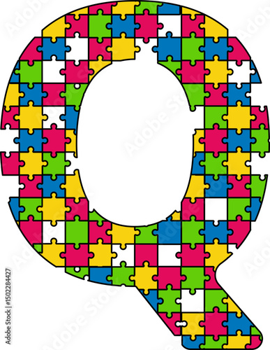 Puzzle Jigsaw Alphabet Letter