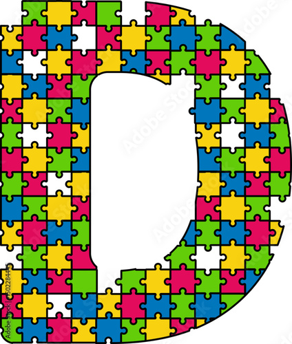 Puzzle Jigsaw Alphabet Letter