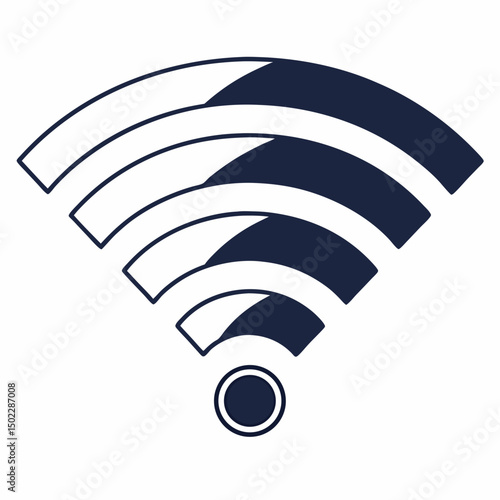wifi symbol icons, vector .white background