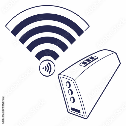 wifi symbol icons, vector .white background