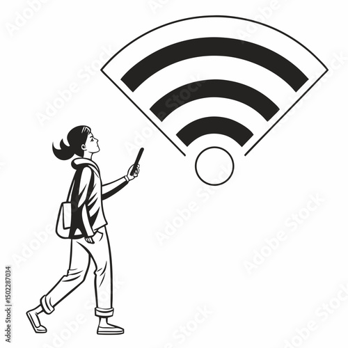 wifi symbol icons, vector .white background