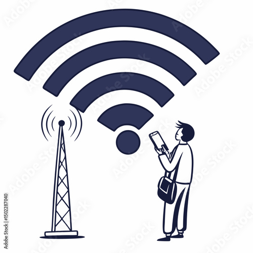 wifi symbol icons, vector .white background