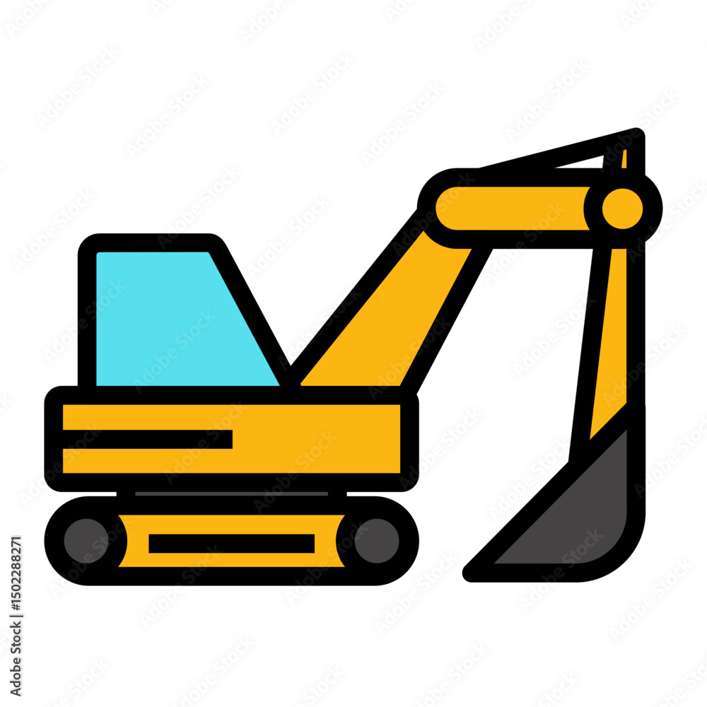 Naklejka premium excavator icon 