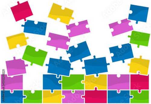 Puzzle Jigsaw Border Illustration