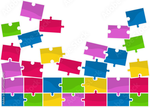 Puzzle Jigsaw Border Illustration