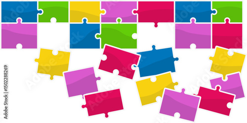 Puzzle Jigsaw Border Illustration