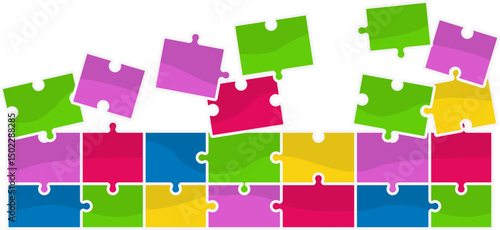 Puzzle Jigsaw Border Illustration