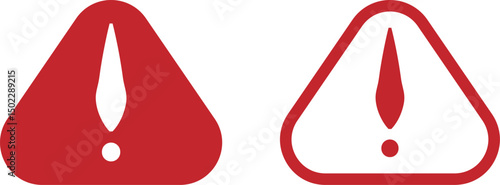 Red Warning Sign with Exclamation Mark