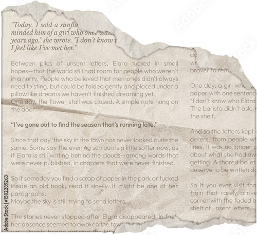 Ripped Newspaper vintage. Torn pieces of newspaper realistic texture for journal, collage, banner, poster, 90s design