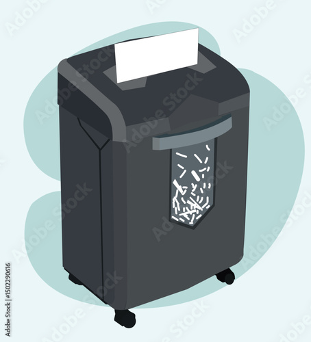 Paper shredder.Document Shredder. paper shredder isolated