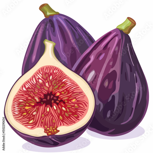figs isolated on white background