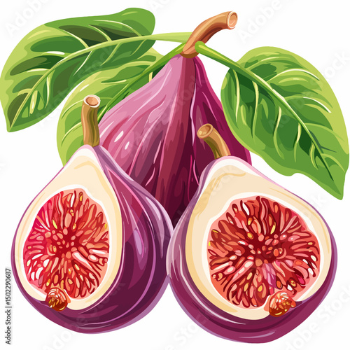 Figs on a white 