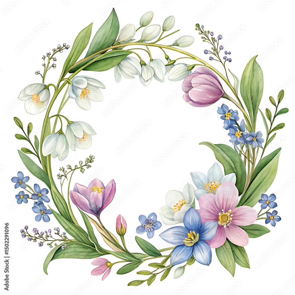 Obraz premium abstract floral frame