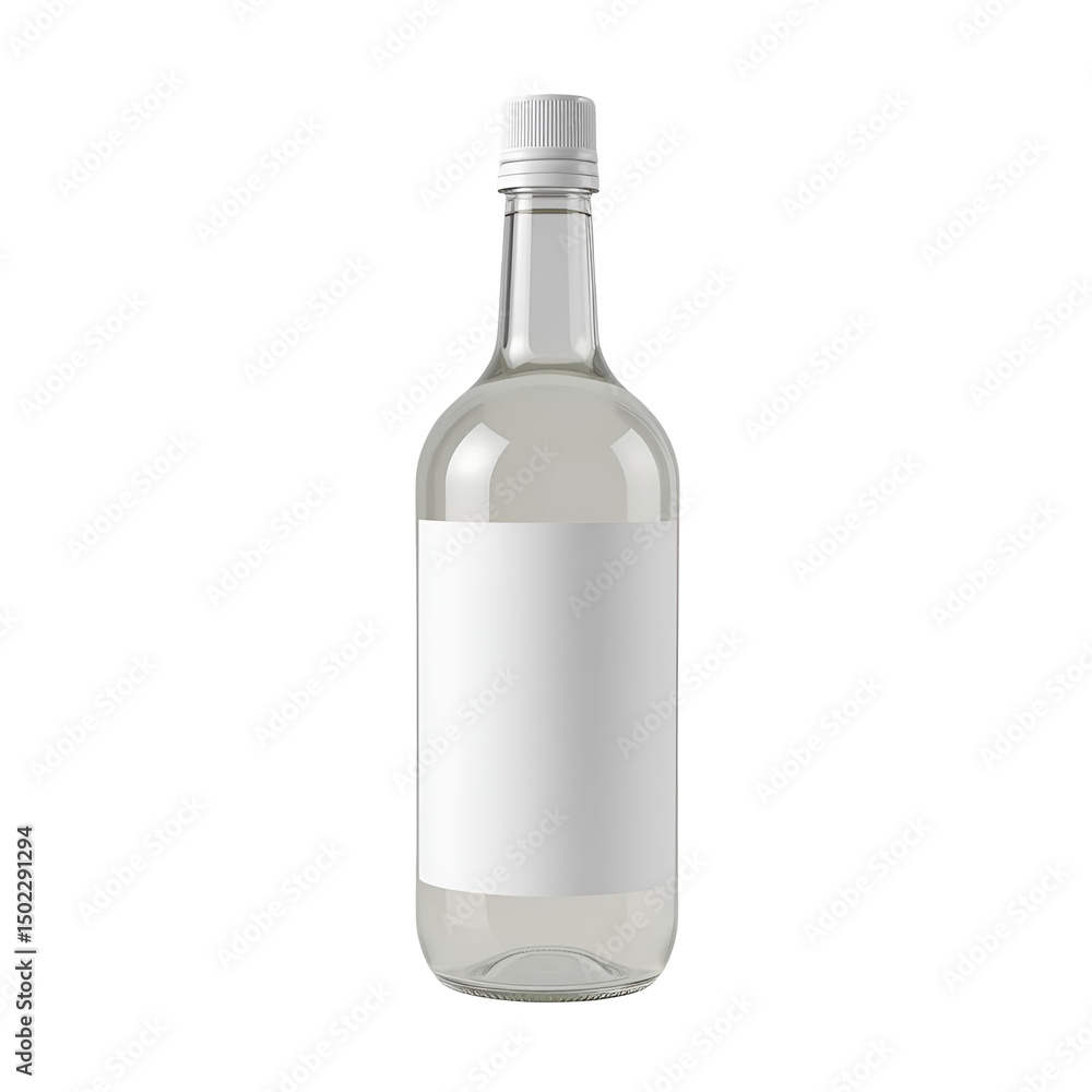 empty glass bottle with blank label isolated on transparent png empty glass bottle with blank label isolated on transparent png