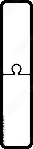 Uppercase Letter with Puzzle Shape